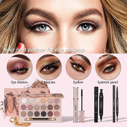 All in One Makeup Kit Makeup Kit for Women Full Kit Makeup Set Multipurpose Bundle Holiday Gift Box Essential Starter Bundle Include Full Make up Kit for Women (Box3)