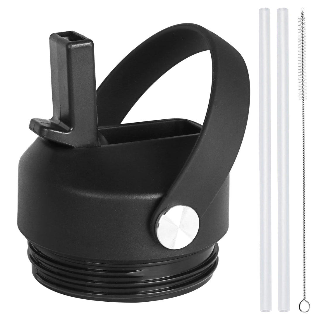 Straw lid for Yeti Rambler Water Bottle 18 26 36 64 oz, Replacement Cap Straw Cap for RTIC 18oz 26oz 36oz, Lid with Straw and Brush and Flexible Handle ﻿