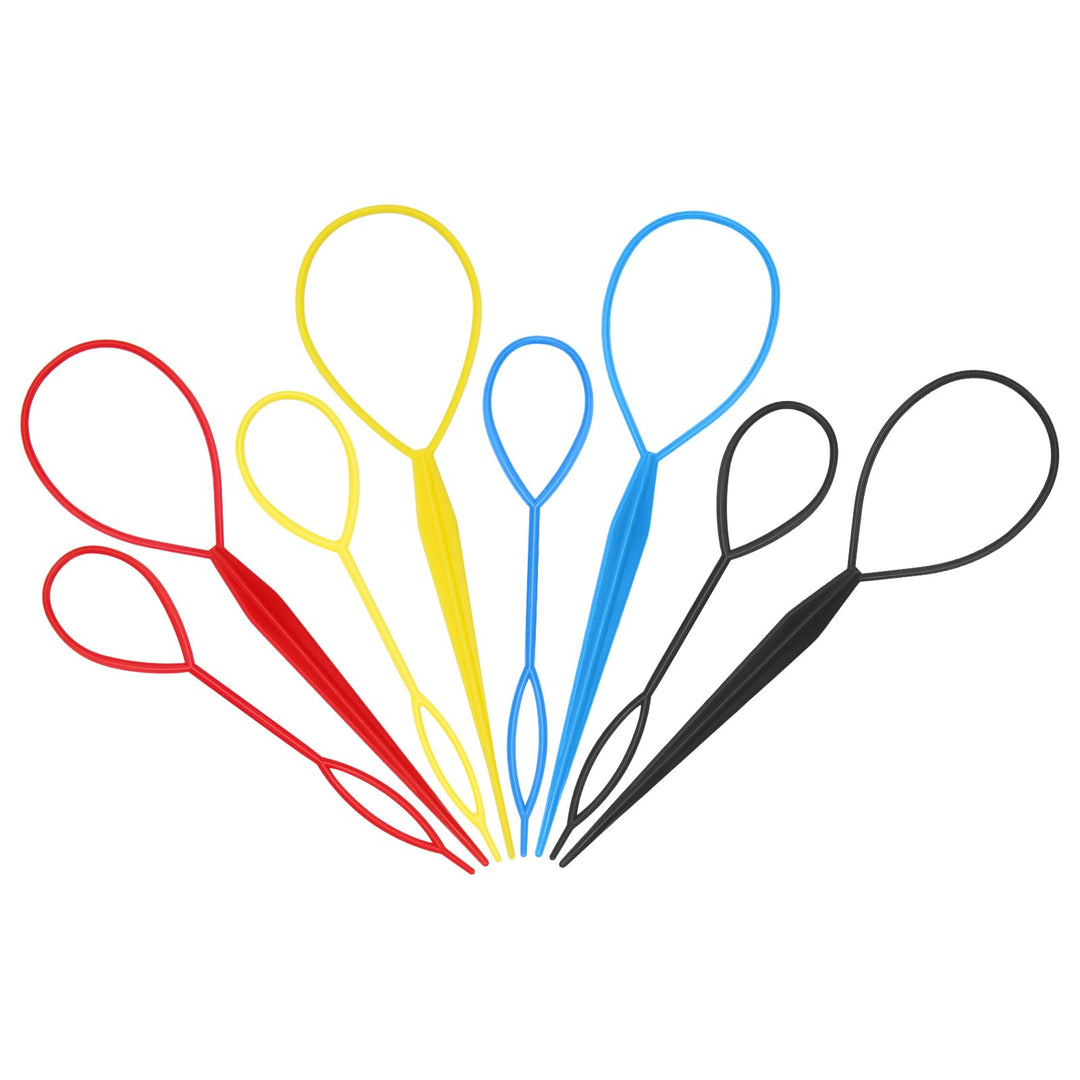 Ahier 8Pcs Topsy Tail Hair Tool, Topsy Tail, Hair Braid Accessories Ponytail Maker, French Braid Tool Topsy Tail Loop Hair Kit (