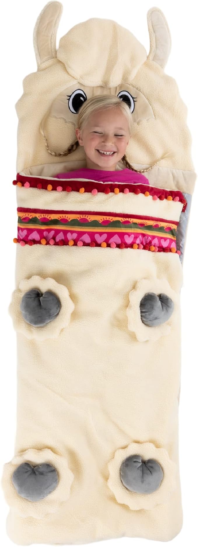 Bixbee Kids Sleeping Bag, Soft Sleepy Sack for Kids & Toddlers | Easy Roll Up Design for School, Daycare + Naptime, 60 x 22 Inches | Cozy Slumber Bag w Lining for Girls + Boys