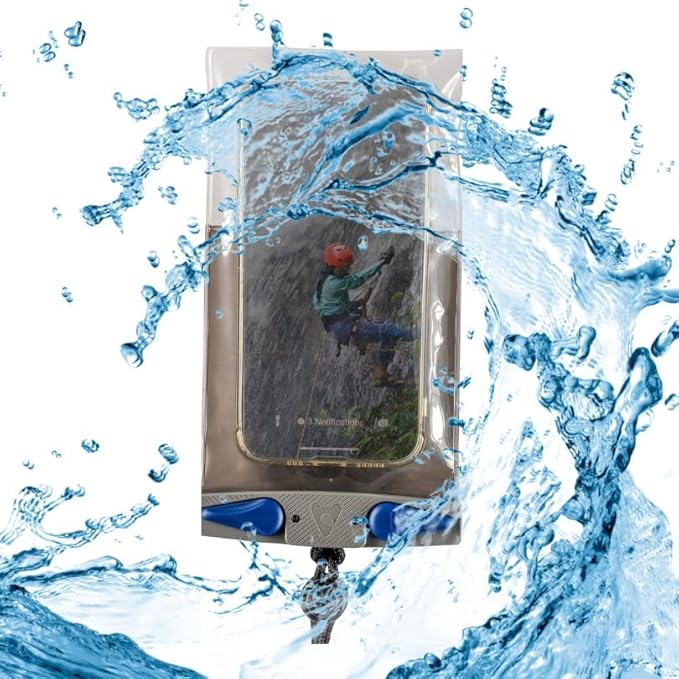 Aquapac Waterproof Phone Case, Small, Lime Green, Lanyard, iPhone and Android, Made in The UK, Hiking, Mountain Biking, Running Accessory, Travel Essential, 5 Year Warranty. IPX8 Certified to 30 ft.