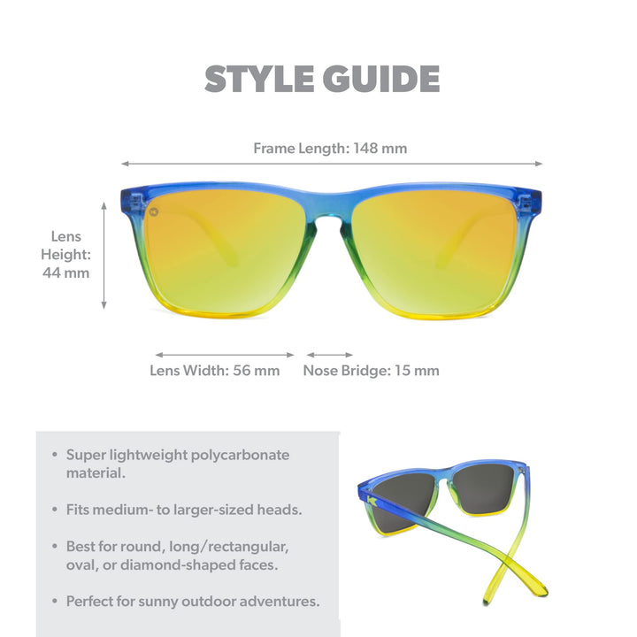 Knockaround Fast Lanes Sport - Polarized Running Sunglasses for Women & Men - Impact Resistant Lenses & Full UV400 Protection, Cool Runnings