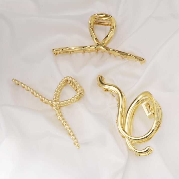 Mehayi 3 PCS Metal Large Hair Claw Clips for Thick Heavy Hair, Big Non-Slip Hair Catch Barrette Jaw Clamp, Strong Hold Claw Barrettes for Long Hair, Fashion Hair Styling Accessories for Women Girls