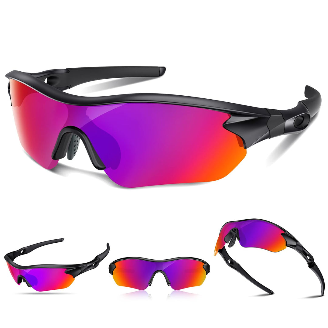 Polarized Sports Sunglasses for Men Women Youth Baseball Running Fishing Tennis Golf Cycling Driving Motor TAC UV400 TR90
