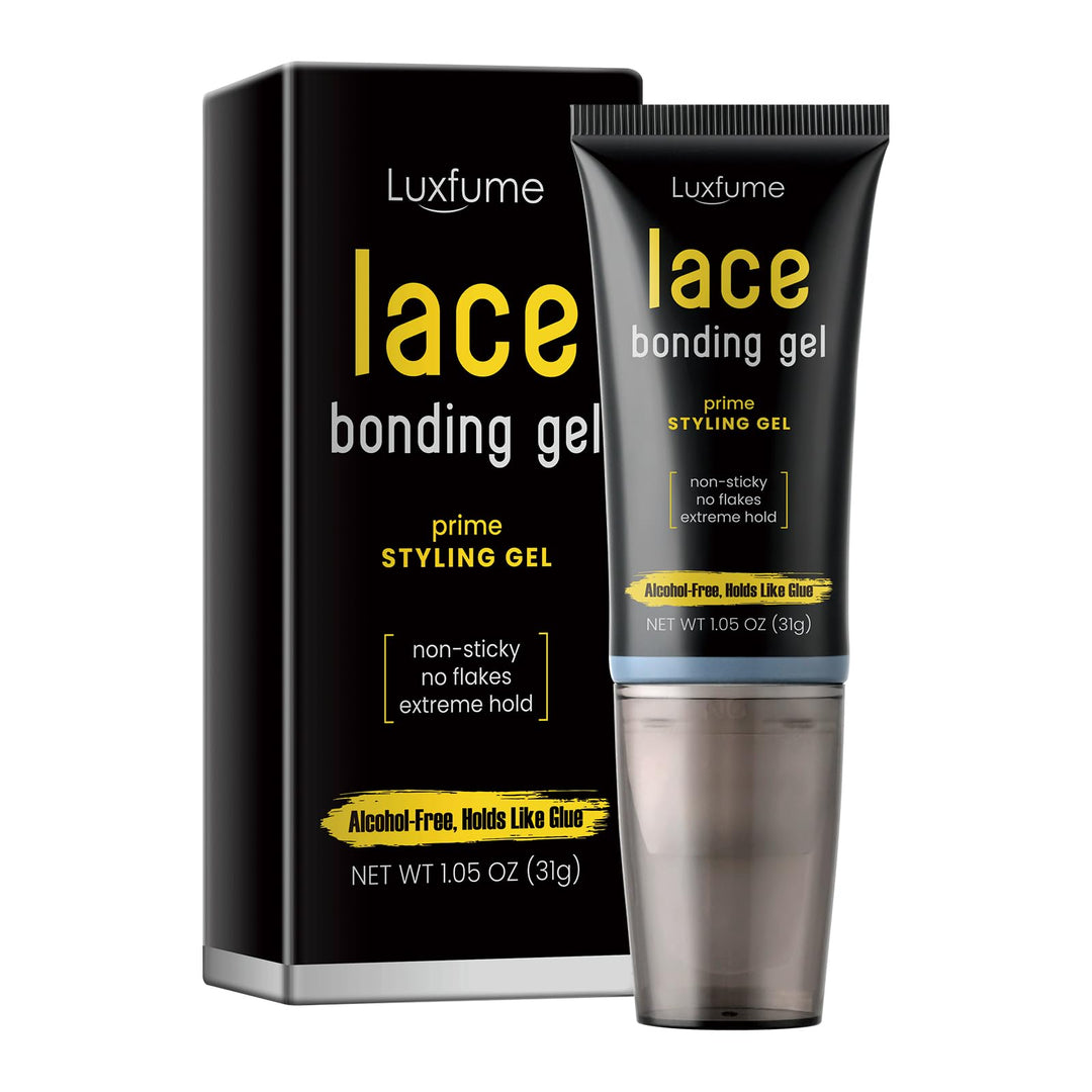 Lace Bonding Gel,Wig Glue Lace Glue,New Brush Head Design,Invisible & Skin-Friendly Formula,Bold Hold Lace Glue for Wigs,Temporary Daily Hold for Lace Front Wigs and Hair,for Women & Men