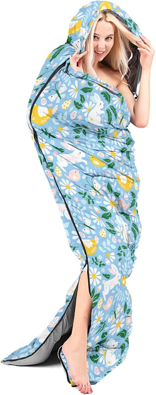 AILONEN Boys Sports Camping Sleeping Bags,Lightweight & Waterproof,3 Season Warm & Cool Weather,Black Player Basketball Sleeping Bags for Kids Adults,Travelling,Outdoors