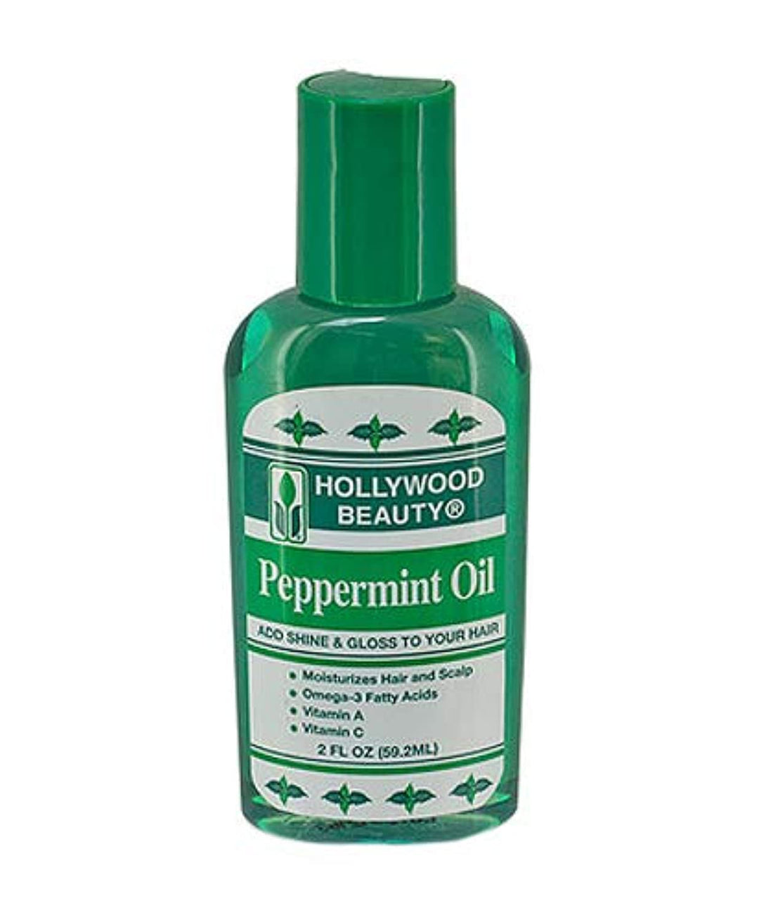 Hollywood Beauty Peppermint Hair Oil, 2 oz - Conditions Hair & Skin, Natural Treatment for Dry Itchy Scalp, Moisturizes with Omega-3, Vitamin A & C