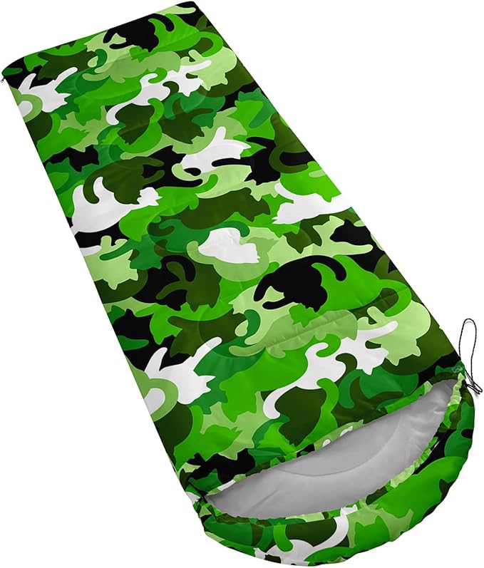 AILONEN Boys Sports Camping Sleeping Bags,Lightweight & Waterproof,3 Season Warm & Cool Weather,Black Player Basketball Sleeping Bags for Kids Adults,Travelling,Outdoors