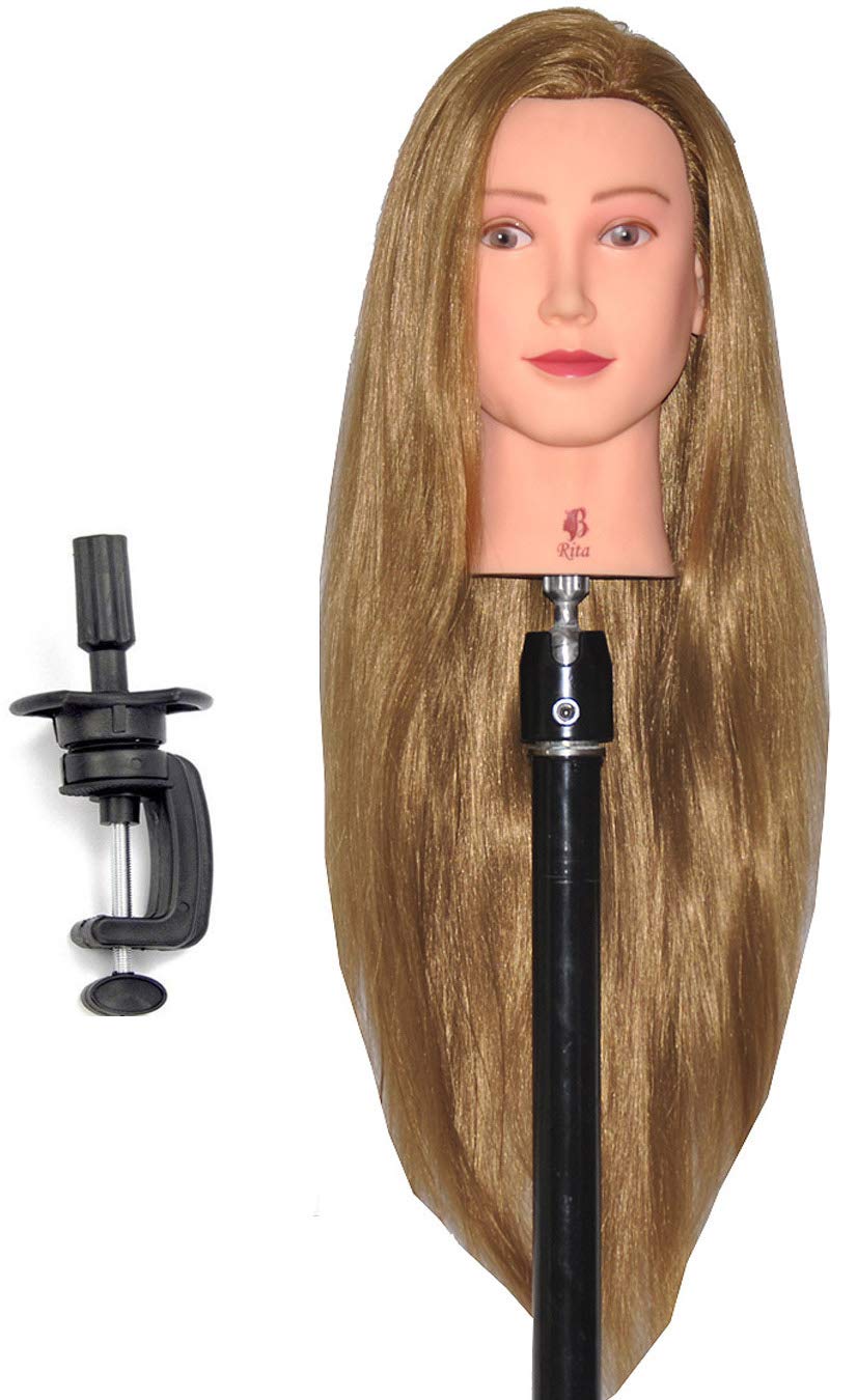 Bellrino 26-28'' Cosmetology Mannequin Manikin Training Head With Synthentic Fiber - Rita