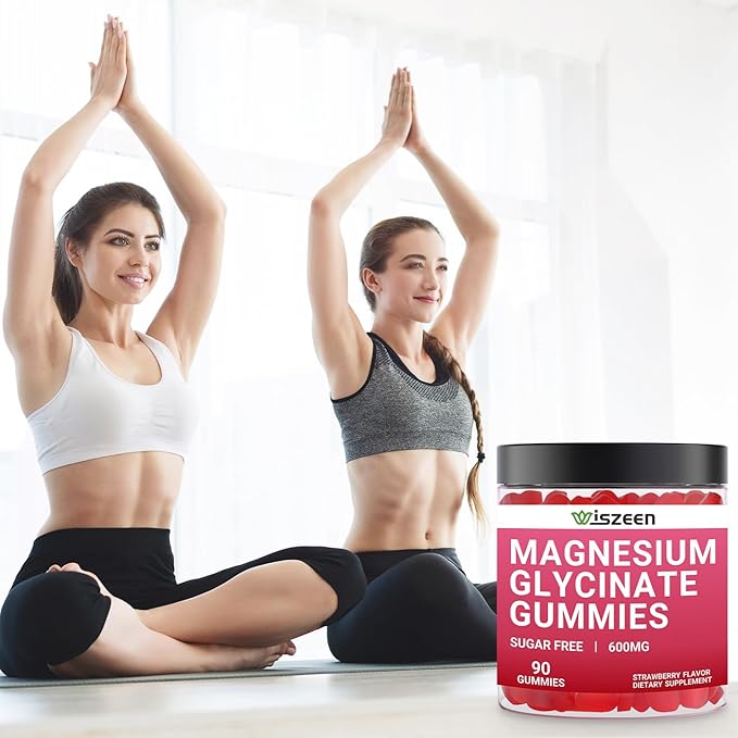 2 Pack Magnesium Glycinate Gummies, Sugar Free Magnesium Potassium Gummy with Threonate, Magnesium Glycinate 400mg for Adults