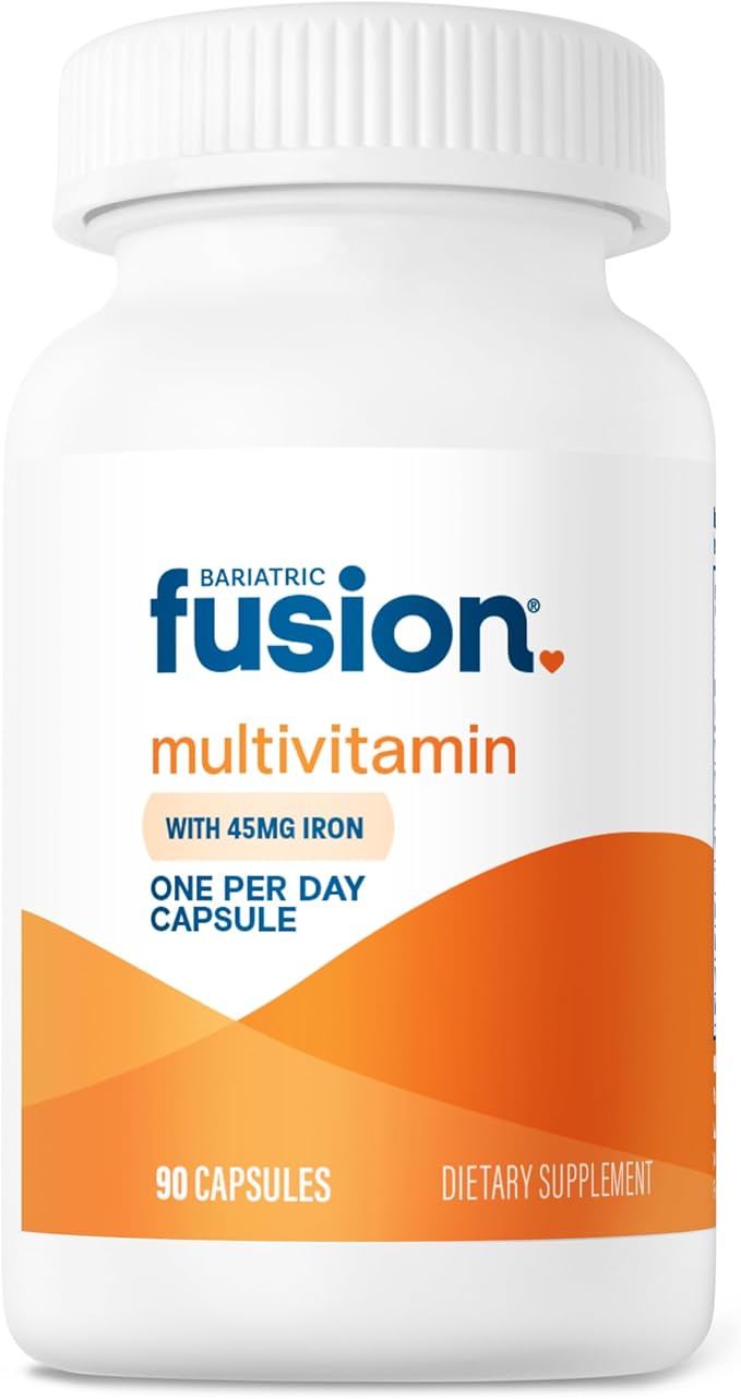 Bariatric Fusion One Per Day Bariatric Multivitamin with Iron | Easy to Swallow Capsule | Vitamin for Bariatric Surgery Patients | Gastric Bypass and Sleeve Gastrectomy | 90 Count | 3 Month Supply