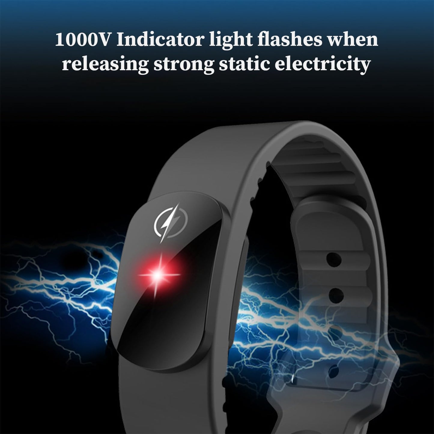 Smart Anti-Static Bracelet, 25x1.5cm ABS Silicone Wrist Band for Shock Protection, Electronics Work, DIY Repair, Home, Office, PC, Gadget Maintenance, Daily Use