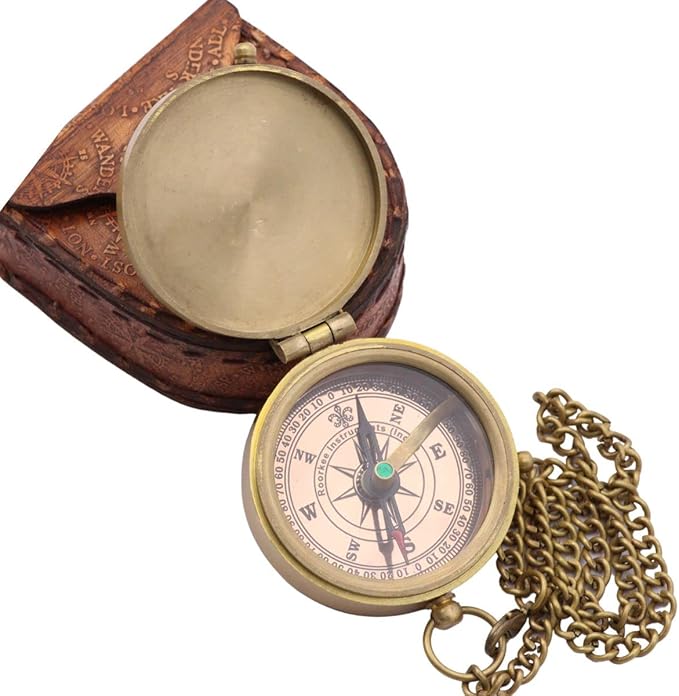 Be Strong And Courageous, Joshua 1:9, Solid Brass Directional Engraved Compass, Baptism Gifts for Boys Girls, First Communion, Christian Gifts for Men, First Confirmation Gifts for Boys Catholic Gifts