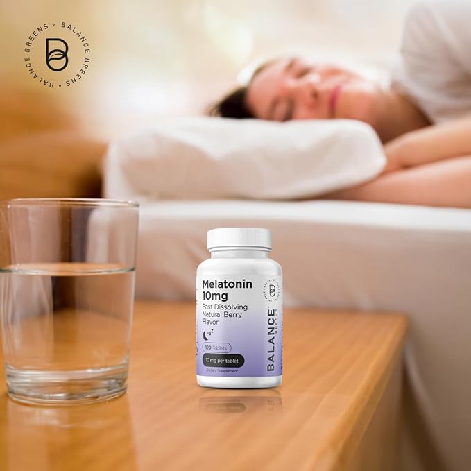 Balancebreens Melatonin 10mg Fast-Dissolve, 120 Tablets – Natural Sleep Aid for Restful Nights, Drug-Free Support for Relaxation and Tranquility
