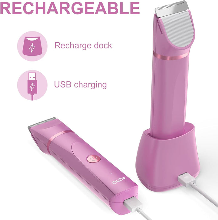 Electric Body Hair Trimmer | Waterproof Groomer for Men & Women | USB Rechargeable