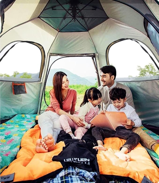 Camping Tent with Instant Setup, 2/3 Person Weatherproof Tent Easy Quick Set Up in 60 Seconds with Rainfly Backpack Tent for Family Camping & Hiking, Upgraded Ventilation,Center Height 66-inch