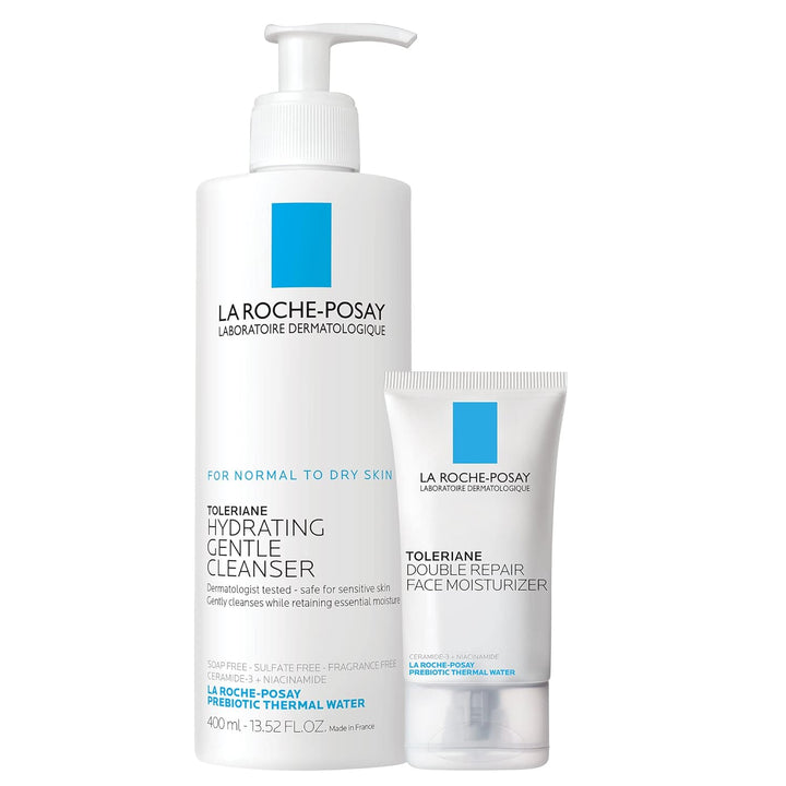 La Roche-Posay Toleriane Hydrating Face Cleanser | Niacinamide & Ceramides | Fragrance-Free, For Sensitive Skin