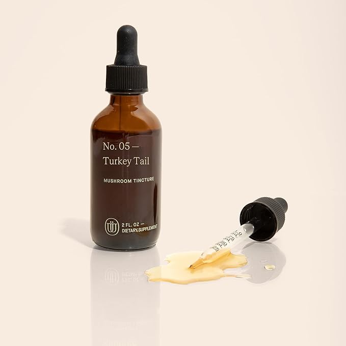 Turkey Tail Mushroom Extract - Double Extracted Fruitbody Mushroom Tincture | Immunity Booster, Manages Inflammation, Soothes Aches, Healthy Digestive Function, Antioxidants (60 Servings)