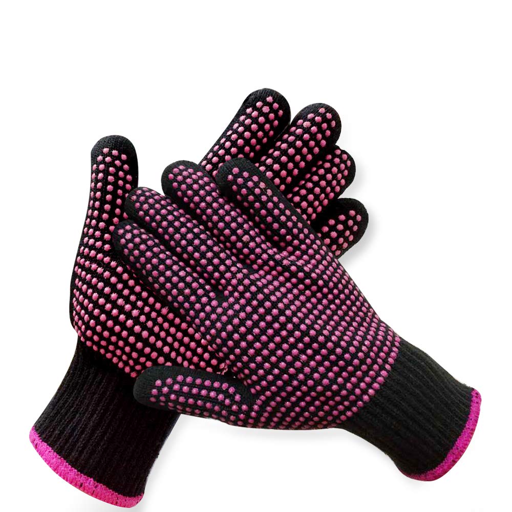 AFT90 2 Pcs Professional Heat Resistant Glove for Hair Styling Heat Blocking Gloves for Curling, Flat Iron and Hair Styling Tool