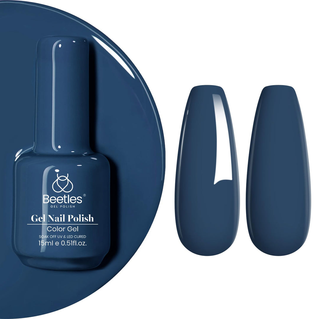 Beetles Gel Nail Polish, 1Pcs 15Ml In The Grayish Blue Color Soak Off Gel Polish Nail Art Manicure Salon Diy Uv Nail Lamp Gel Na