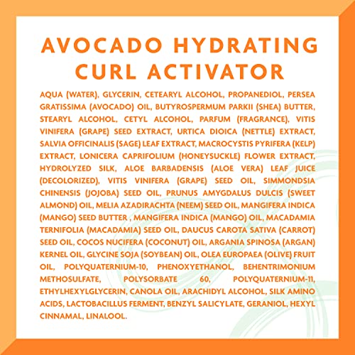 Cantu Avocado Hydrating Curl Activator Cream with Pure Shea Butter, 12 oz (Pack of 2)