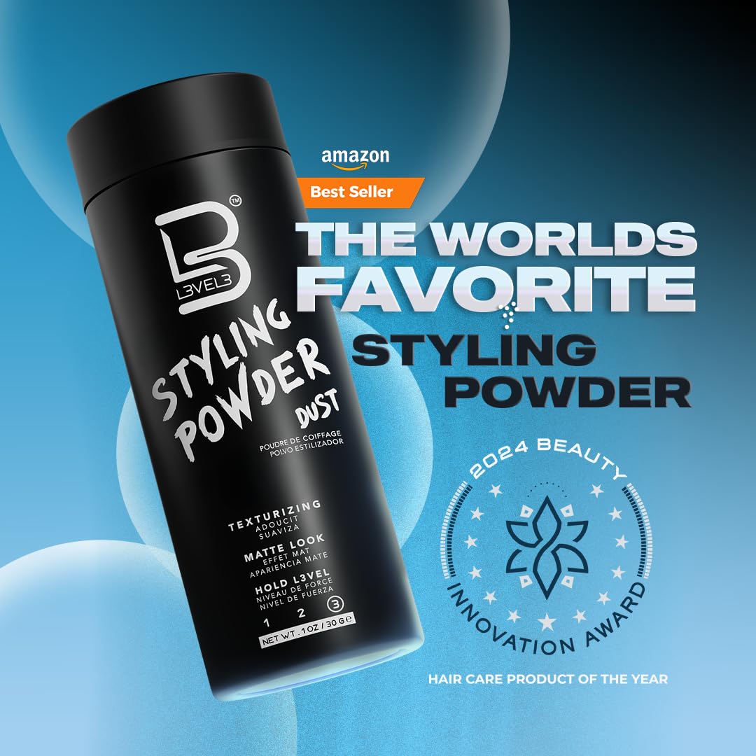 Level 3 Men's Styling Powder – Natural Look | Easy Application, No Grease