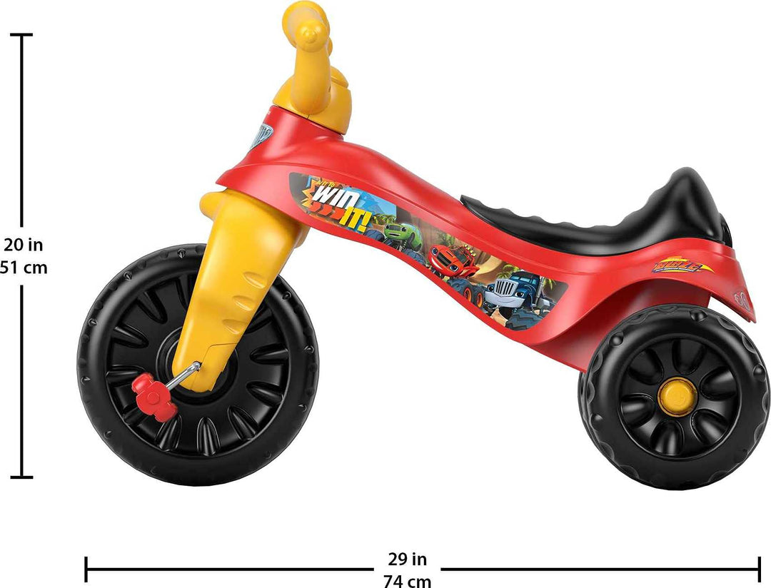 Fisher-Price Toddler Tricycle Blaze and the Monster Machines Tough Trike Bike Outdoor Toy with Storage for Preschool Kids Ages 2+ Years