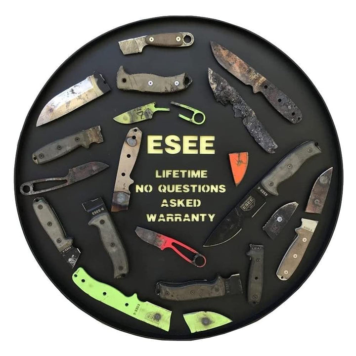 ESEE-6 1095 Carbon Steel, Black Sheath (Orange Blade, Orange/Black G10 3D Handle)