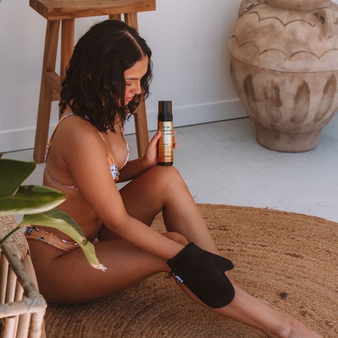 b.tan Ultra Long-Lasting Self Tanner Mousse | Vegan Dark Bronze Glow - 1 Hour Express