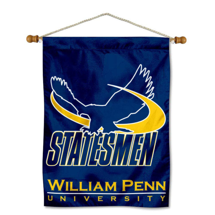 College Flags & Banners Co. William Penn University House Flag and Wood Banner Pole Set