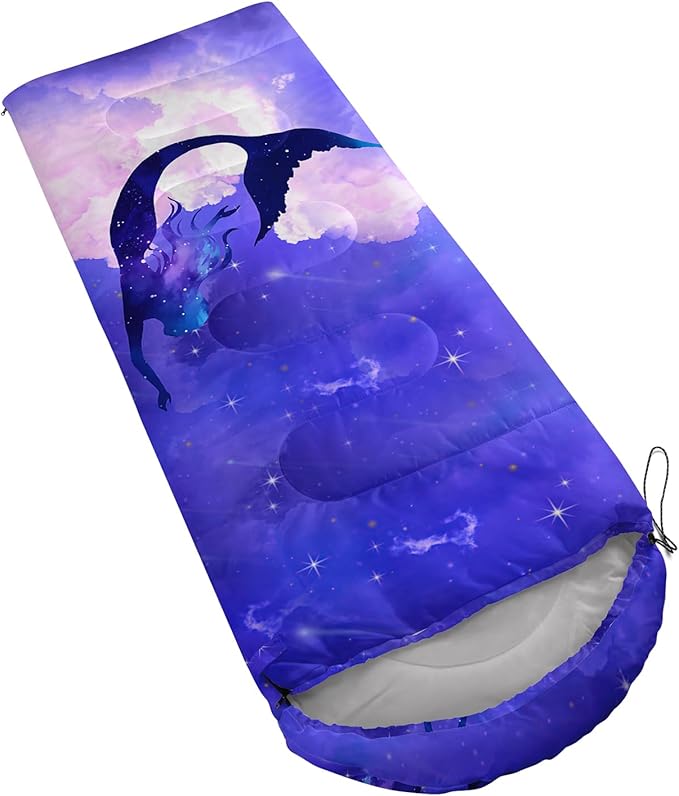 AILONEN Kids Floral Cat Camping Sleeping Bags,Lightweight & Waterproof,3 Season Warm & Cool Weather,Kawaii Kitten Sleeping Bags for Girls Adults,Travelling,Outdoors