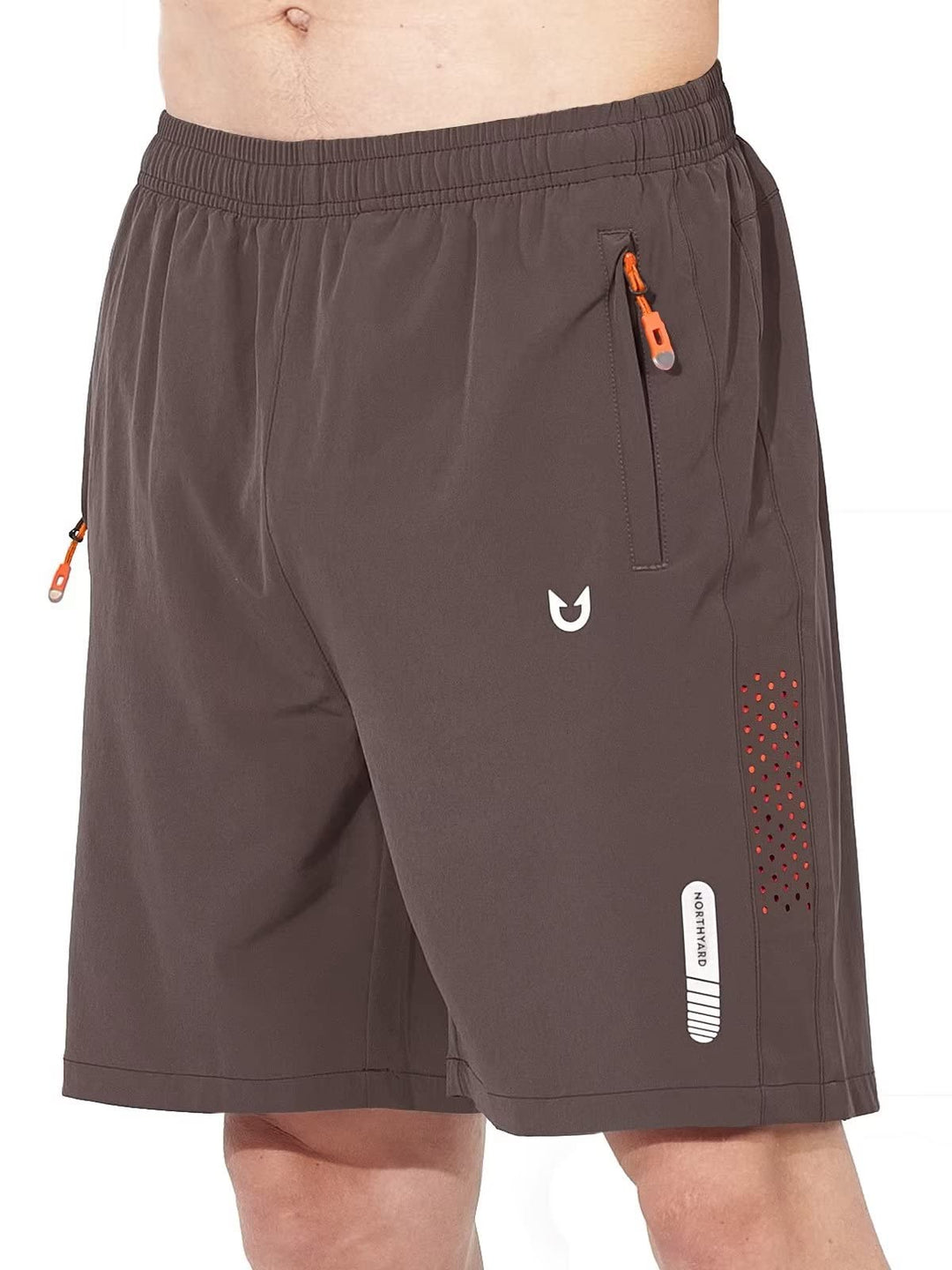 NORTHYARD Men's Athletic Running Shorts Quick Dry Workout Shorts 7"/ 5"/ 9" Lightweight Sports Gym Basketball Shorts Hiking Exercise COFFEE S