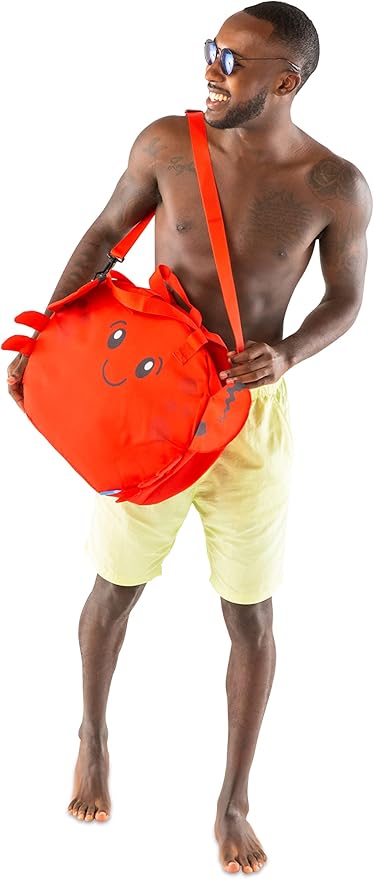 BigMouth Inc Large Insulated Cooler Bag, Reusable Travel Bag with Adustable Straps, Cute Collapsible Food Tote for Picnic Pool Beach