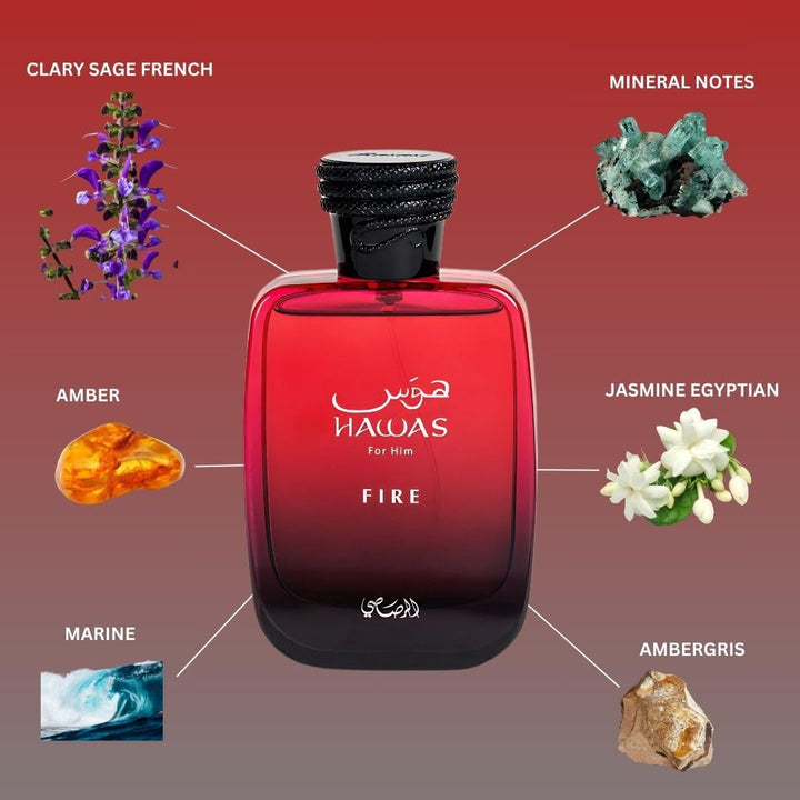 RASASI Hawas Ice Eau de Parfum for Men | 100ml | Premium Arabian Fragrance