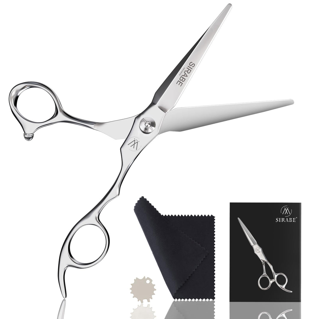 Sirabe Professional Hair Scissors Shears, 6.5'' Extremely Sharp Blades, Hair Cutting Scissors Barber Kit Haircut Scissors, For H
