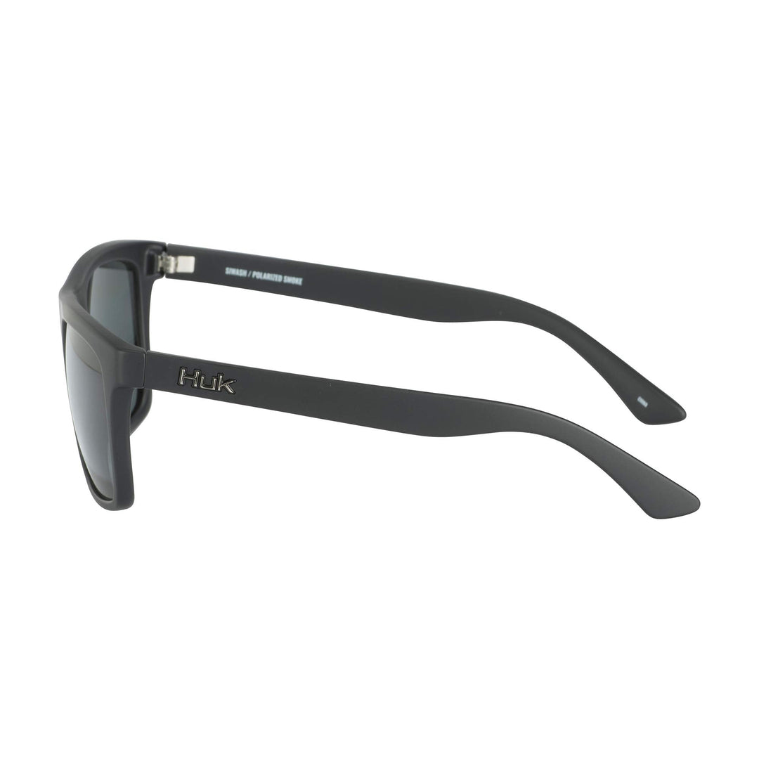 HUK, Polarized Eyewear with Performance Frames, Fishing, Sports & Outdoors Sunglasses, (Siwash) Gray Lens/Matte Black, Medium