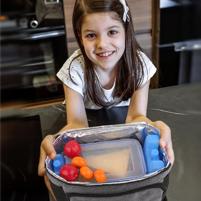 Bodaon Ice Packs for Lunch Boxes, Lunch Cooler Bag, Reusable Small Lunch Box Ice Pack for Cooler, Lunchbox Accessories, Lunch Bag Freezer Long Cold Blue Ice Packs Blocks for Coolers, Kids, Adults