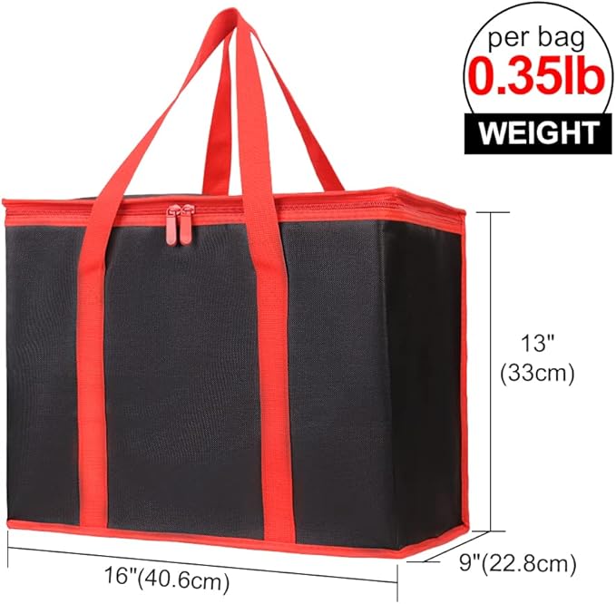 Insulated Reusable Grocery Shopping Bags, 4 Packs