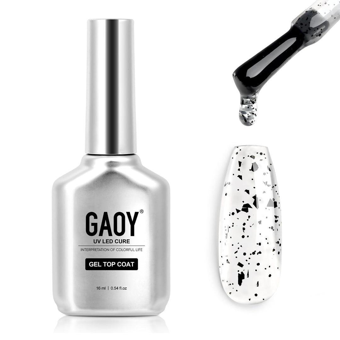 GAOY Eggshell Gel Top Coat, 16ml Eggshell Effect Gel Nail Polish No Wipe Clear Top Coat, Soak off UV LED Finish Gel for Nail Art