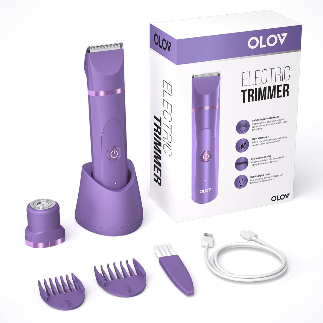 Electric Body Hair Trimmer | Groin & Bikini Trimmer for Men & Women | Waterproof, USB Rechargeable