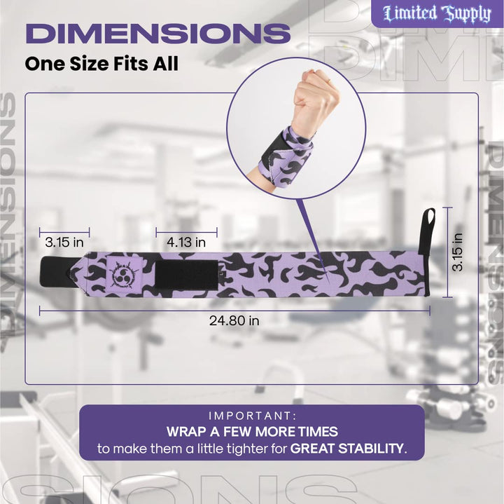 Anime Wrist Wraps Lifting Straps 24" for Men and Women - 1 Pair Each, Gym Accessories Support Weightlifting, Powerlifting, Strength Training, and Improve Workout (CM2)