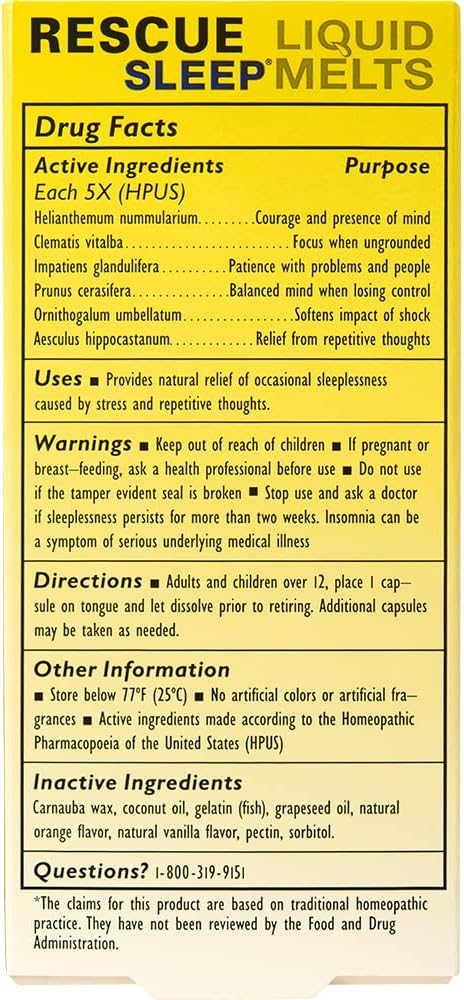 RESCUE Nighttime Sleep Aid Bundle, 3Pk - Bach Sleep Kids Dropper, 10mL Sleep Liquid Melts, 28Ct Plus Sleep Gummies with 5mg Melatonin/dose, 60Ct