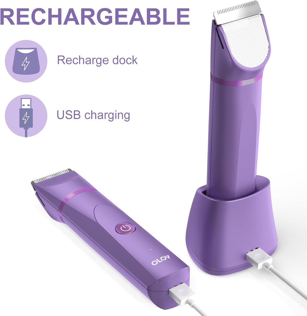 Electric Body Hair Trimmer | Groin & Bikini Trimmer for Men & Women | Waterproof, USB Rechargeable