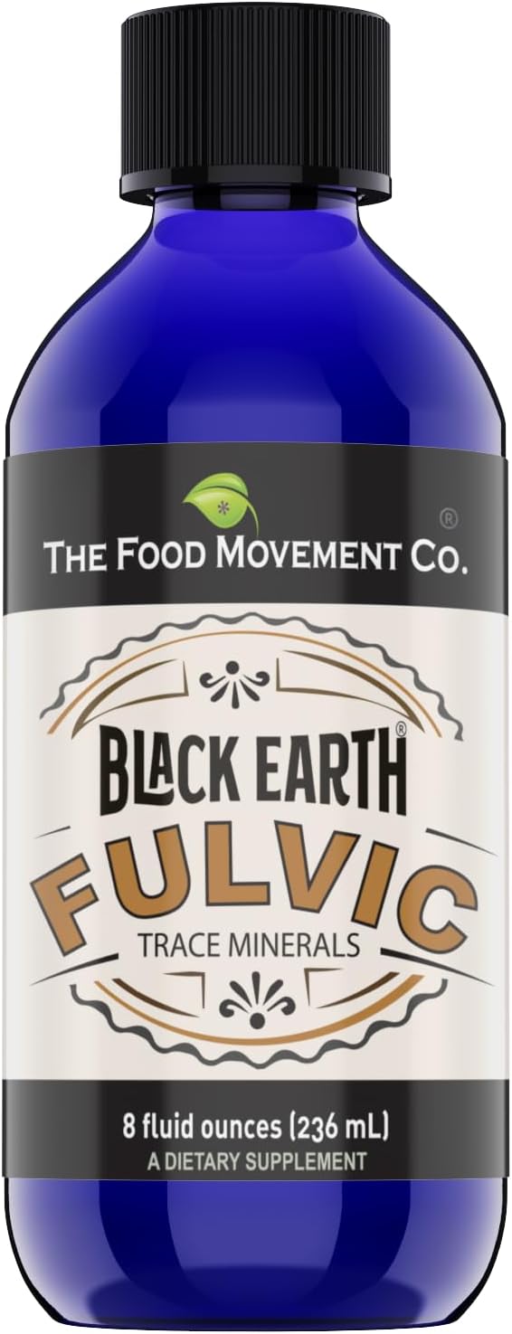 Black Earth Fulvic Acid - Humic Fulvic Minerals with Electrolytes for Digestive Health and Exercise Recovery, 8 oz Trace Minerals Supplement