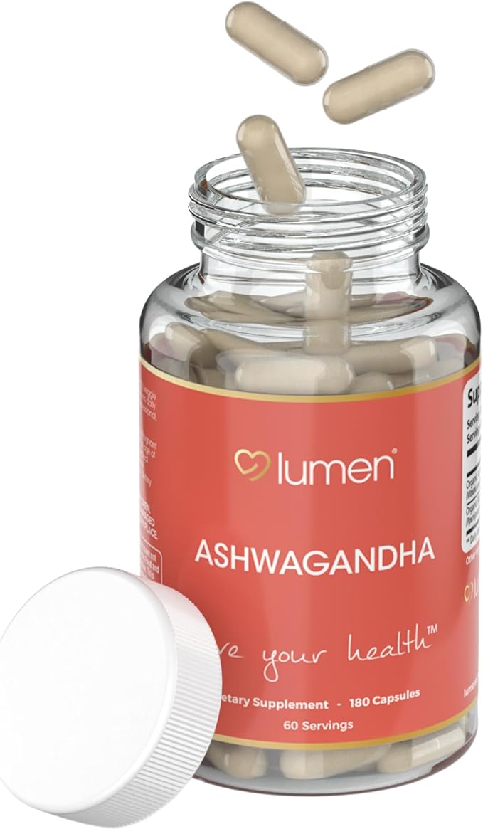 Ashwagandha Supplements - Stress Relief - 1950mg – Ashwagandha for Women Made with Powder & Black Pepper – 180 Capsules – Formulated for Women