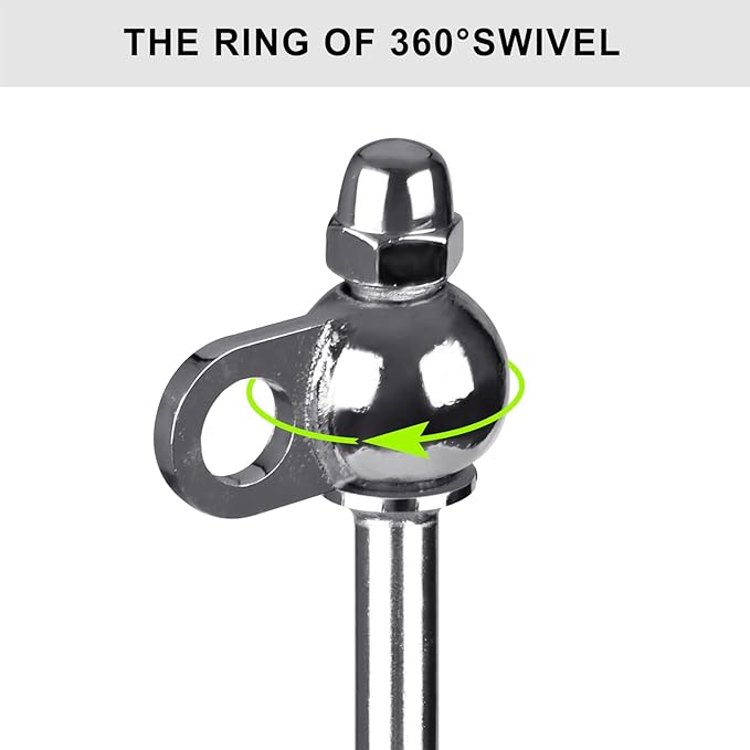 12 Inch Ground Anchors, 4 Pcs Heavy Duty Tent Stakes, Easy to Install and Reusable, for Camping Tents, Trampolines, Sheds, Swing Sets, Securing Animals