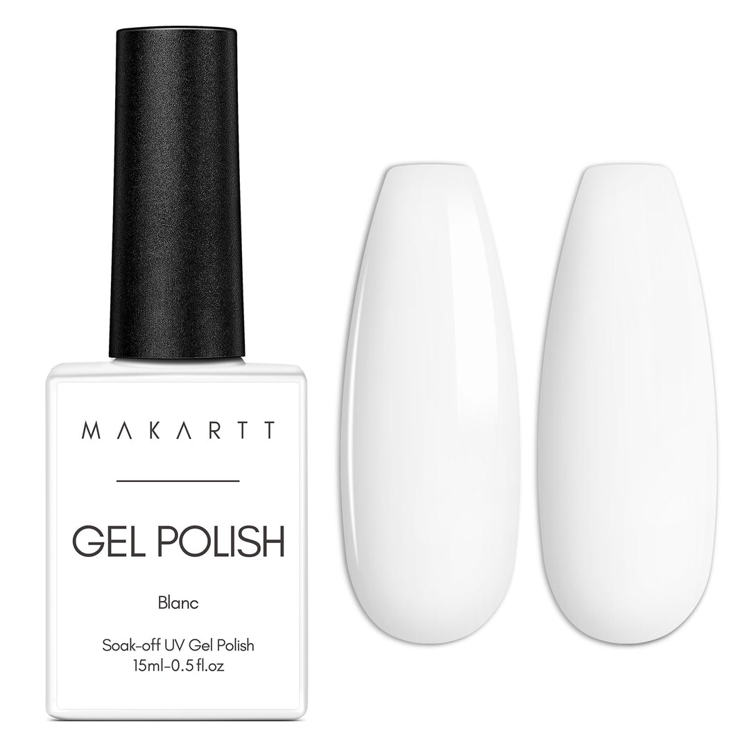 Makartt Gel Nail Polish, 1 Pcs 15Ml White Gel Nail Polish For Uv Led Light Blanc Gel Polish Soak Off By Acetone For Manicure Diy