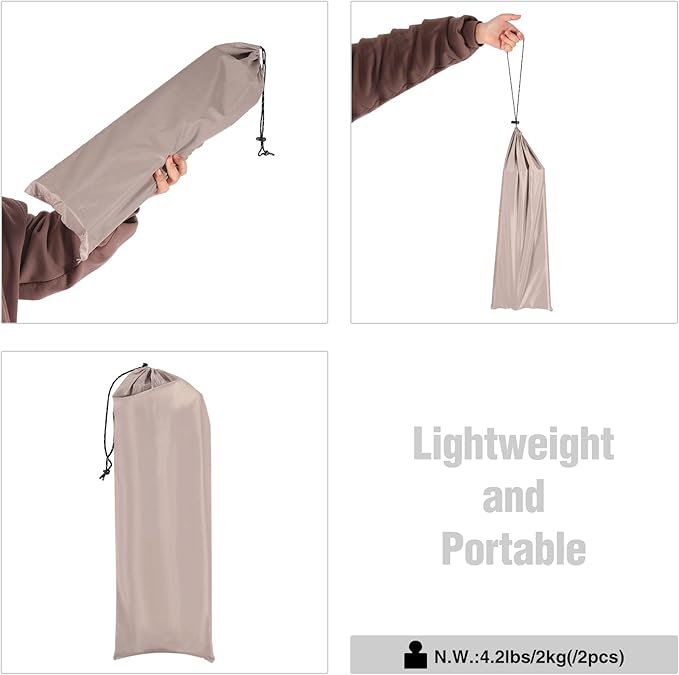 REDCAMP Adjustable Telescoping Tarp Poles Set of 2, Multifunction & Lightweight Tent Poles for Canopy Awning Replacement