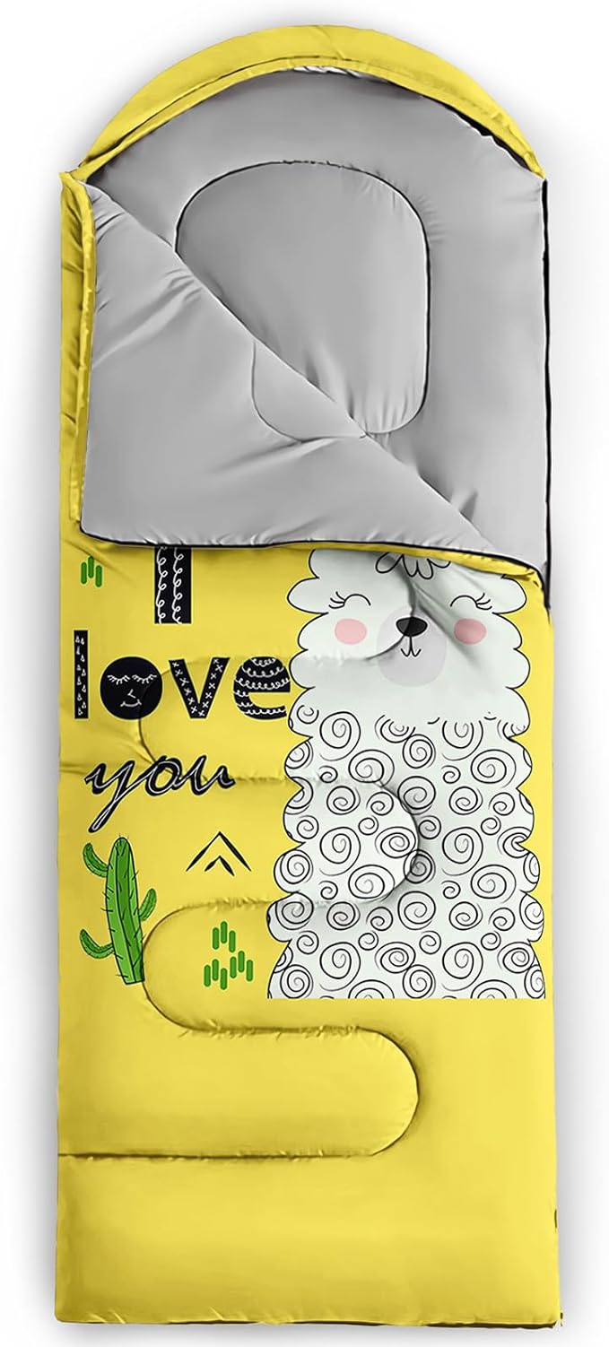 AILONEN Boys Sports Camping Sleeping Bags,Lightweight & Waterproof,3 Season Warm & Cool Weather,Black Player Basketball Sleeping Bags for Kids Adults,Travelling,Outdoors