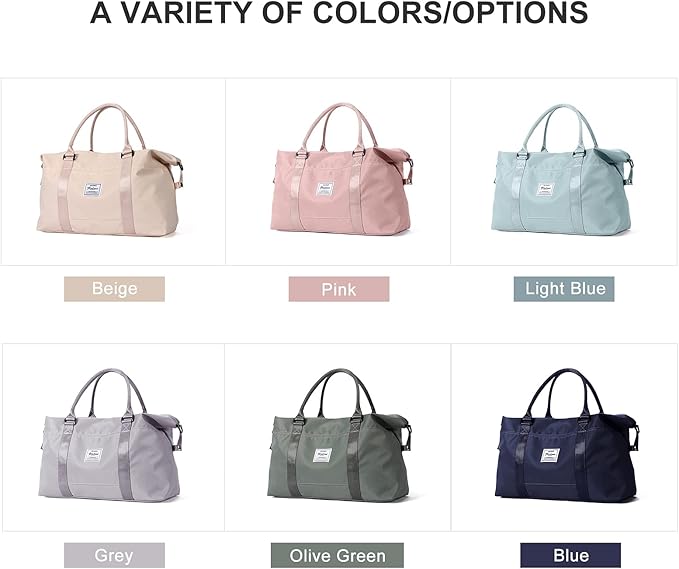 Travel Duffel Bag,Sports Tote Gym Bag,Shoulder Weekender Overnight Bag for Women